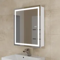 Зеркало шкаф с подсветкой  Uperwood Tanos, белое
