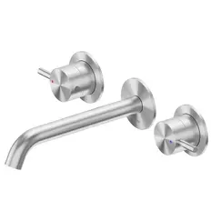 Смеситель ABBER Wasser Kreis 316 AF81123BST-L для раковины скрытого монтажа, сталь брашированная