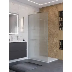 Душевая перегородка BelBagno UNO-L-1-TB-90/100-FL-Cr рифленое/хром