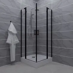 Душевое ограждение Triton "ТАУ-БЛЭК" (низкий  поддон) квадрат 90х90