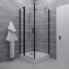 Душевое ограждение  Triton "ЙОТА-БЛЭК" (низкий поддон) 90х90 квадрат