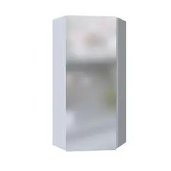 Зеркало-шкаф угловой  1Marka Penta 43П 1д. с зеркалом, белый глянец