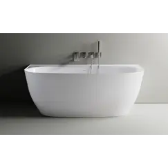 Ванна Astra-Form АТРИЯ пристеночная SOLID с щелевым переливом, донный клапан хром