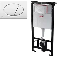 Система инсталляции для унитазов AlcaPlast  AM101/1120 c кнопкой хром глянец