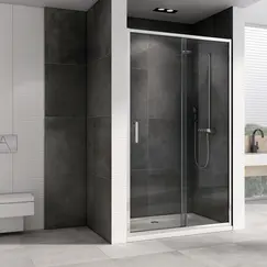 Душевая дверь ABBER Schwarzer Diamant прозрачное/хром