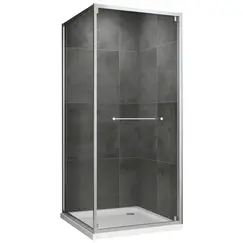 Душевой уголок ABBER Schwarzer Diamant AG0A090/AG0A100 прозрачное/хром
