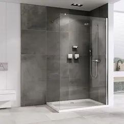 Душевая перегородка ABBER Immer Offen прозрачное/хром/6мм