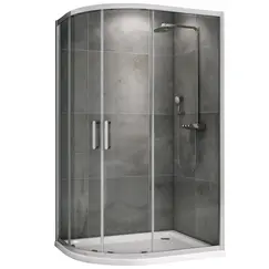 Душевой уголок ABBER Schwarzer Diamant прозр/хром