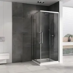 Душевой уголок ABBER Schwarzer Diamant прозр/хром