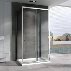 Душевой уголок ABBER Schwarzer Diamant прозр/хром пристенный