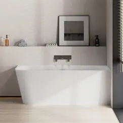 Ванна из искусственного камня ABBER Stein AS9680 L/R белая матовая