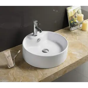 Раковина накладная круглая CeramaLux серия N 7026B/9008В