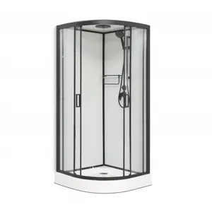 Душевая кабина Frank F408 Black   низкий поддон