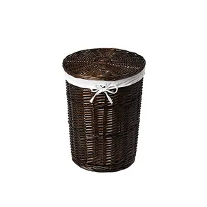 Плетеная корзина для белья с крышкой Wasserkraft Elbe WB-740-M