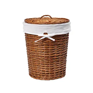 Плетеная корзина для белья с крышкой  WasserKRAFT Leine WB-350-L