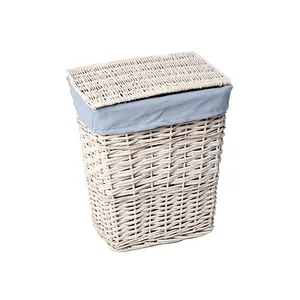 Плетеная корзина для белья с крышкой WasserKRAFT Lippe WB-450-L
