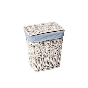Плетеная корзина для белья с крышкой WasserKRAFT Lippe WB-450-S