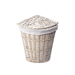 Плетеная корзина  для белья с крышкой WasserKRAFT Vils WB-560-M