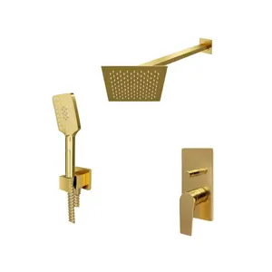 Встраиваемый комплект для ванны с верхней душевой насадкой, лейкой и изливом WasserKRAFT  A55201