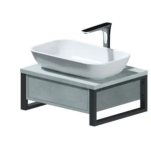 Тумба подвесная 1Marka GRUNGE LOFT бетон светлый