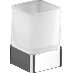 Gedy G-Lounge  настольный стеклянный стакан на металлическом основании   хром