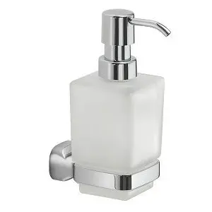 Gedy G-Stelvio  настенный стеклянный дозатор с пластиковой помпой   хром