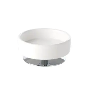 Stil Haus Opera  настольная керамическая мыльница   хром