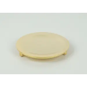 Surya Metall  круглая металлическая мыльница на ножках   золото