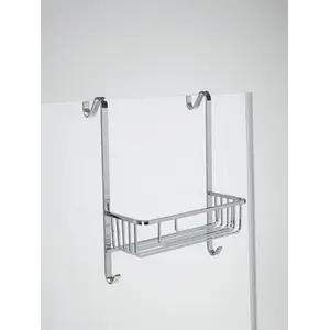 Stil Haus  решётка 1-уровневая для душевого стекла + 2 крючка   хром