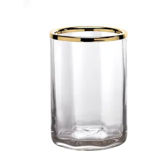 Surya Crystal  стакан   золото - стекло с эффектом волны