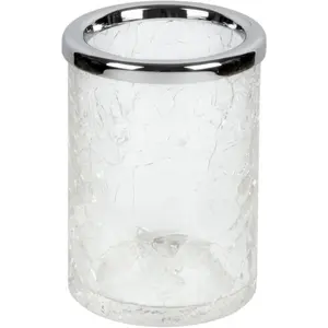 Surya Crystal  стакан   хром - эффект битого стекла