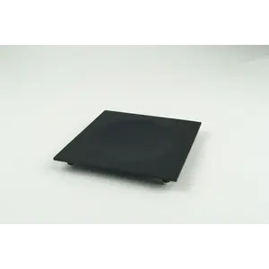 Surya Metall  квадратная металлическая мыльница на ножках   черный матовый