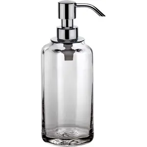 Surya Crystal  дозатор высокий с помпой V5   хром - прозрачное стекло