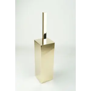 Surya Metall  квадратный напольный ерш с крышкой   золото