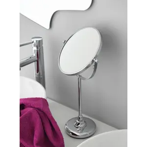 Stil Haus  настольное круглое поворотное косметическое зеркало (3x)   хром