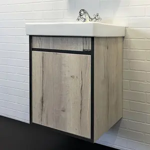 Тумба-умывальник Comforty  Вена 45/55/70  дуб дымчатый с раковиной Адриана