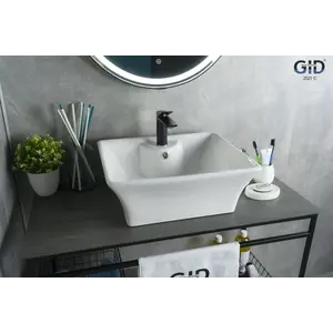Накладная белая раковина для ванной Gid N9108