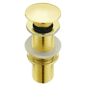 Донный клапан для раковины CeramaLux RD012 золото без перелива