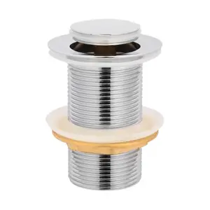 Донный клапан для раковины CeramaLux RD014 хром без перелива