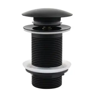 Донный клапан для раковины CeramaLux BB006 металл. черный матовый без перелива