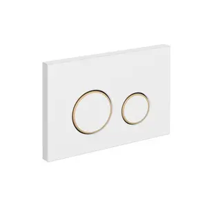 Кнопка смыва Cersanit TWINS для LINK PRO/VECTOR/LINK/HI-TEC пластик белый матовый с рамкой