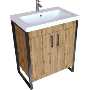 Тумба без раковины 1Marka Grunge Loft 70Н 2двери , дуб вотан