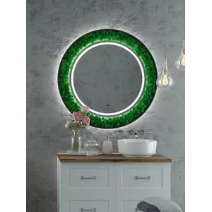 Зеркало ACWEN "Forest Led" d80/d100 с бесконтактным сенсором