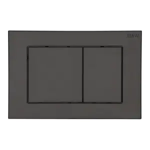 Клавиша смыва Black&White WPI-09530GM оружейная сталь матовый
