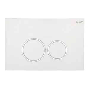 Клавиша смыва Black&White WPI-09511 серый глянцевый