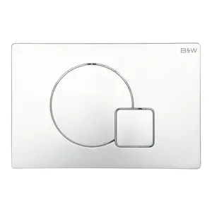 Клавиша смыва Black&White WPI-09523 глянцевый хром