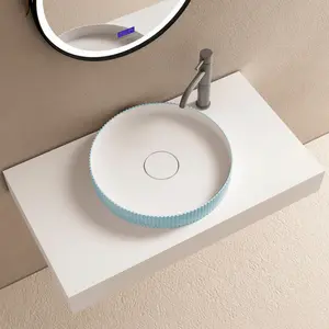 Раковина накладная ABBER Stein AS2604 Blau голубая