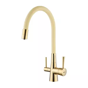 Смесители: Смеситель Lemark Comfort LM3075G-Beige для кухни с подключением к фильтру с питьевой водой 1 в магазине Акватория Смесители: Смеситель Lemark Comfort LM3075G-Beige для кухни с подключением к фильтру с питьевой водой 1 в магазине Акватория