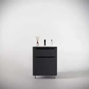 Тумба напольная с раковиной "Марелла " (2 ящ.) Люкс антискрейтч серый, PLUS