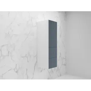 Пенал «Стокгольм» 360 см подвесной 2 ящика графит софт